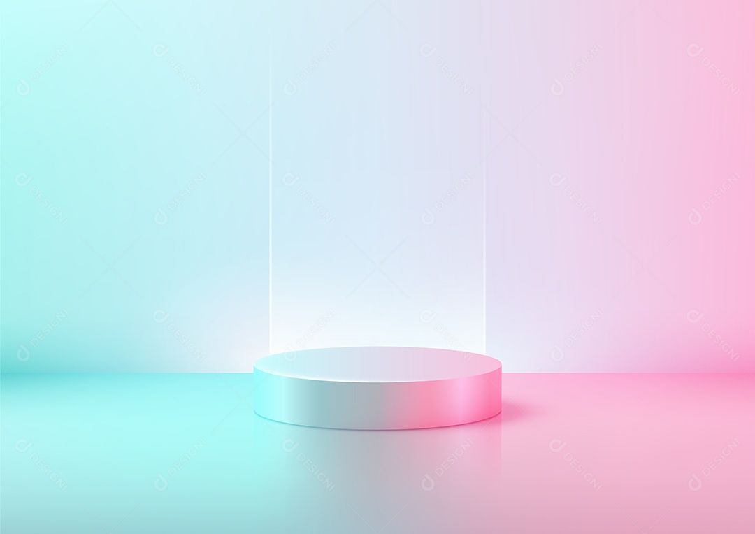 Modelo de Cenário de Pódio Ilustração Vetor EPS Editável