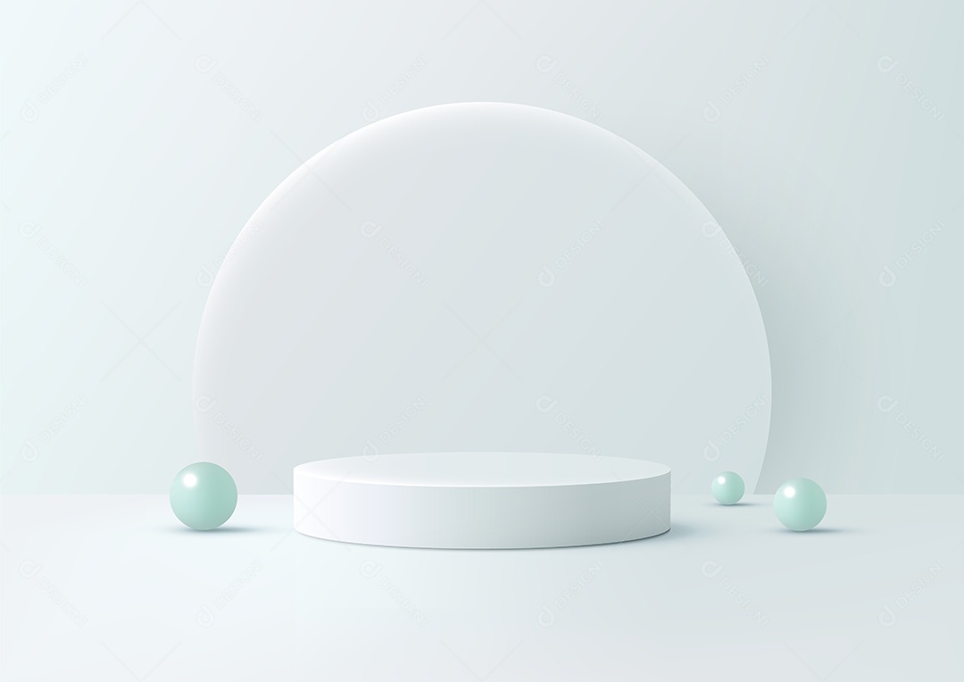 Modelo de Cenário de Pódio Ilustração Vetor EPS Editável