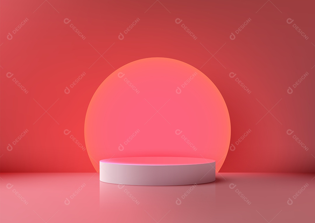 Modelo de Cenário de Pódio Ilustração Vetor EPS Editável