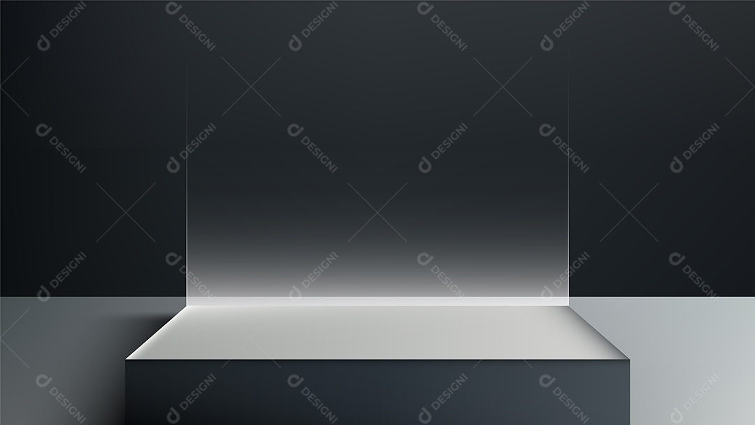 Modelo de Cenário de Pódio Ilustração Vetor EPS Editável