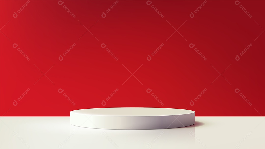 Modelo de Cenário de Pódio Ilustração Vetor EPS Editável