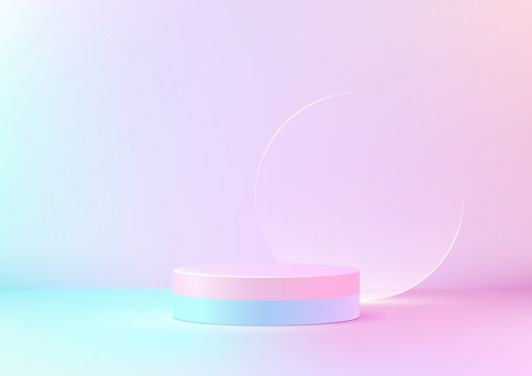 Modelo de Cenário de Pódio Ilustração Vetor EPS Editável