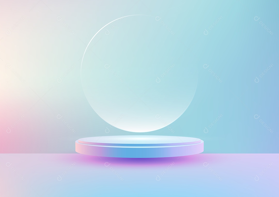 Modelo de Cenário de Pódio Ilustração Vetor EPS Editável