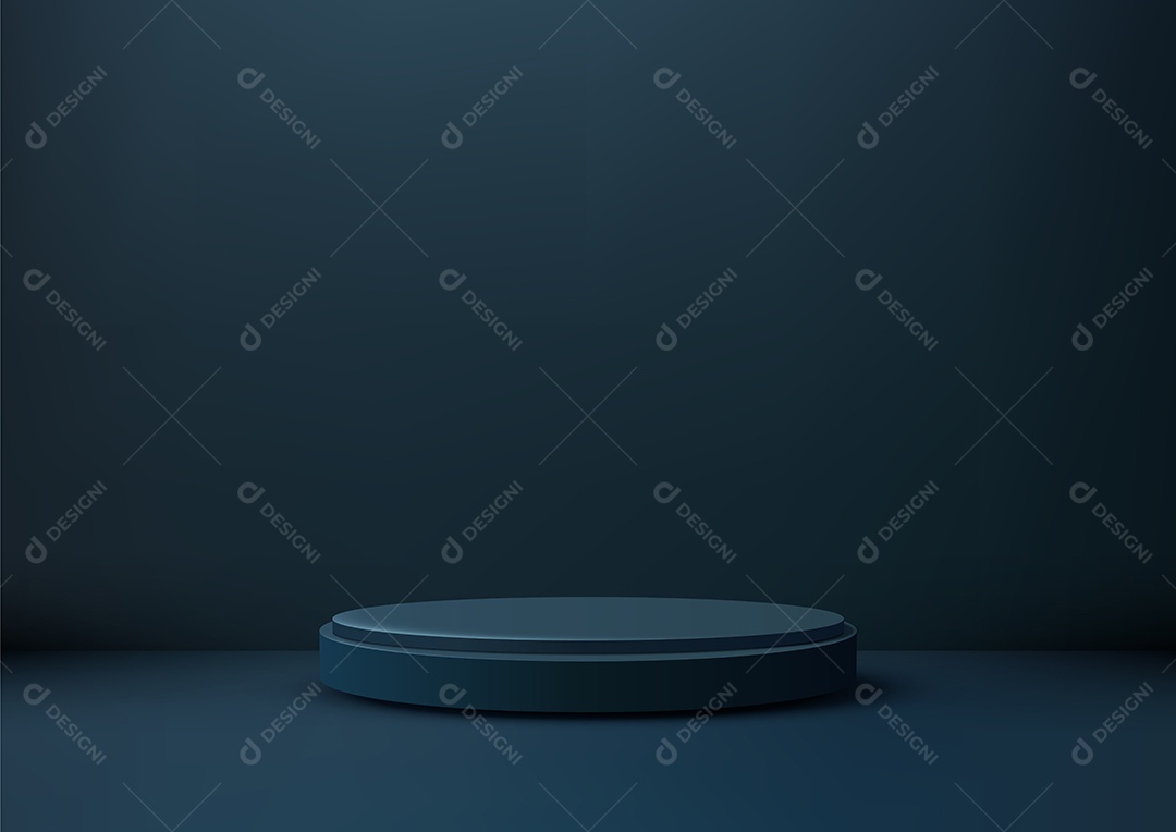 Modelo de Cenário de Pódio Ilustração Vetor EPS Editável