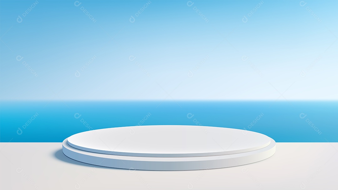 Modelo de Cenário de Pódio Ilustração Vetor EPS Editável