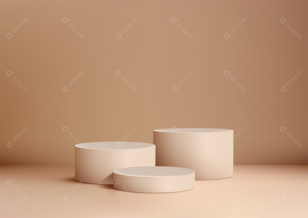 Modelo de Cenário de Pódio Ilustração Vetor EPS Editável