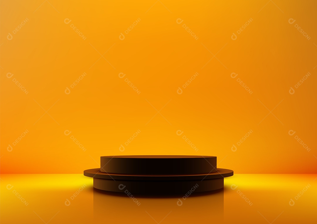 Modelo de Cenário de Pódio Ilustração Vetor EPS Editável