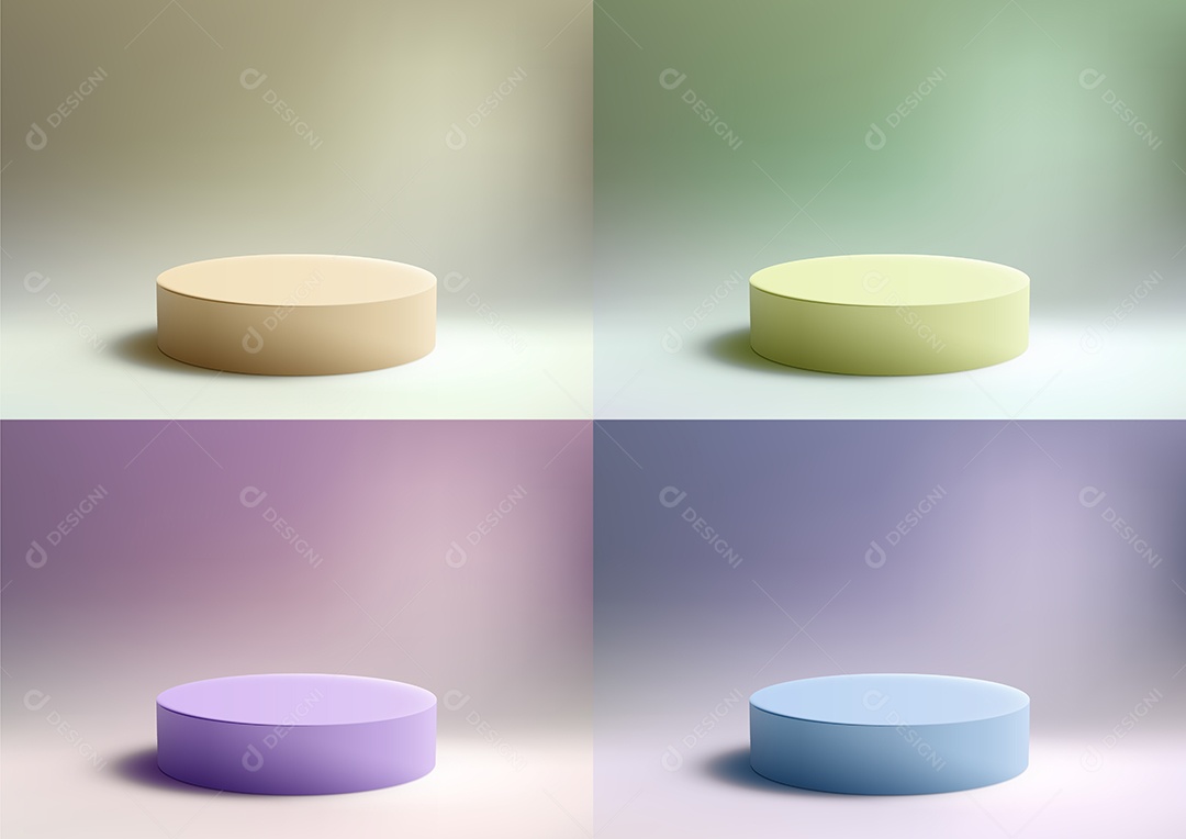 Modelo de Cenário de Pódio Ilustração Vetor EPS Editável