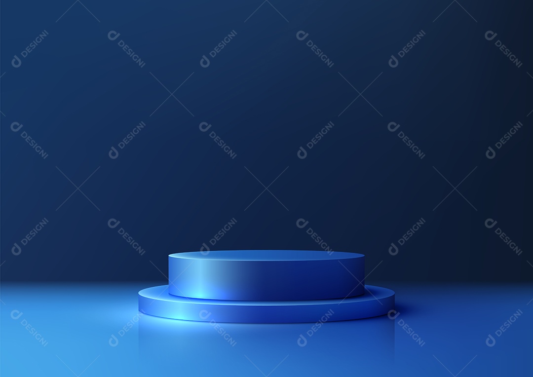 Modelo de Cenário de Pódio Ilustração Vetor EPS Editável