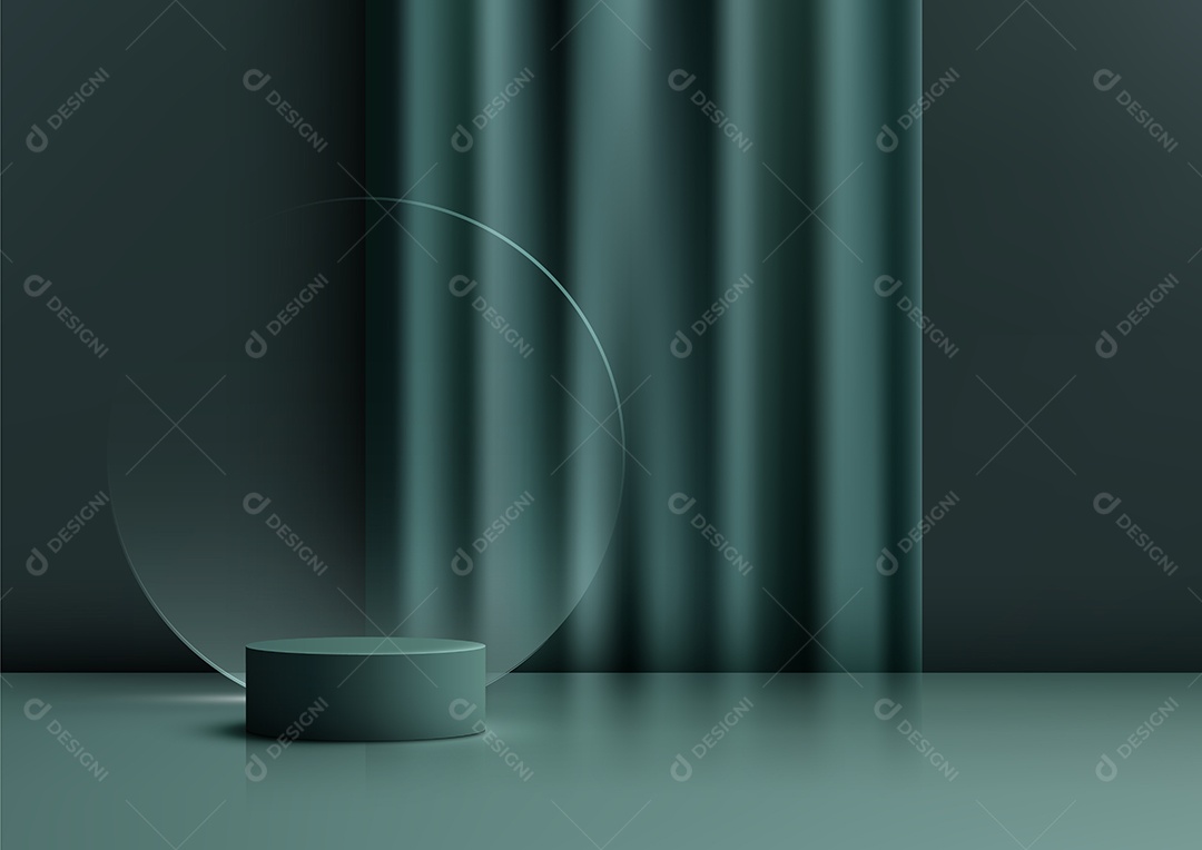 Modelo de Cenário de Pódio Ilustração Vetor EPS Editável