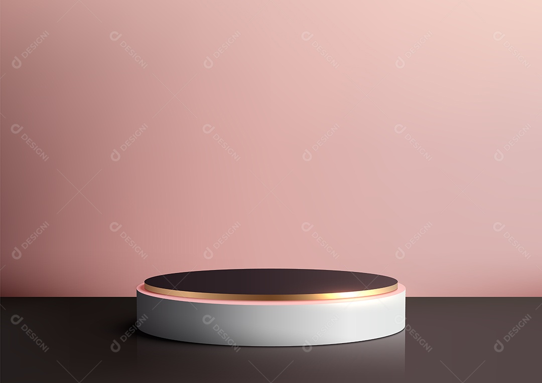 Modelo de Cenário de Pódio Ilustração Vetor EPS Editável