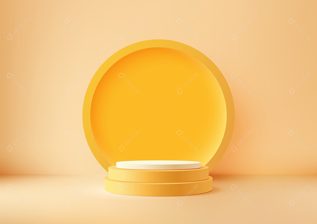 Modelo de Cenário de Pódio Ilustração Vetor EPS Editável