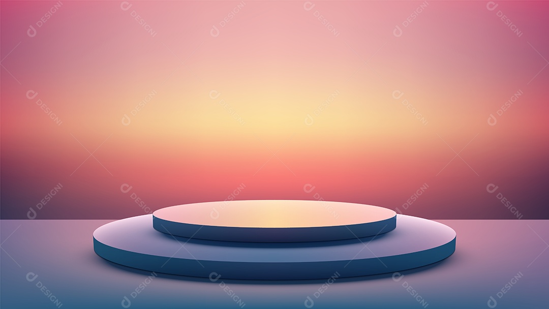 Modelo de Cenário de Pódio Ilustração Vetor EPS Editável