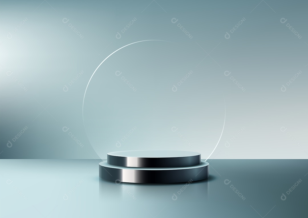 Modelo de Cenário de Pódio Ilustração Vetor EPS Editável