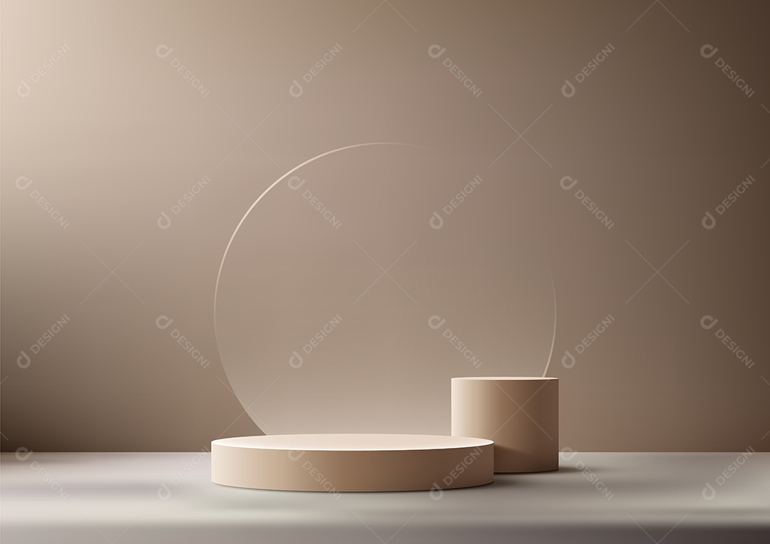 Modelo de Cenário de Pódio Ilustração Vetor EPS Editável