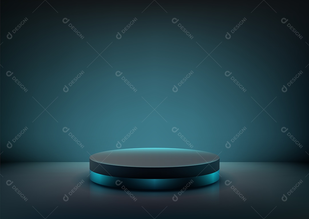 Modelo de Cenário de Pódio Ilustração Vetor EPS Editável