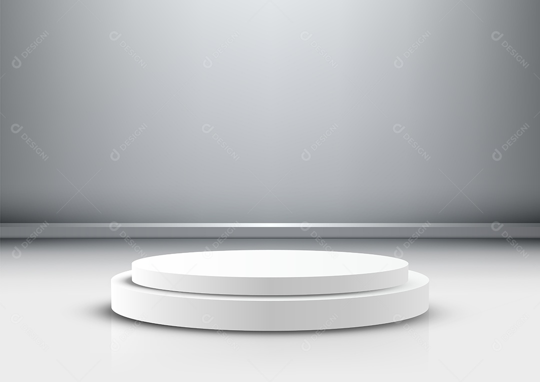 Modelo de Cenário de Pódio Ilustração Vetor EPS Editável