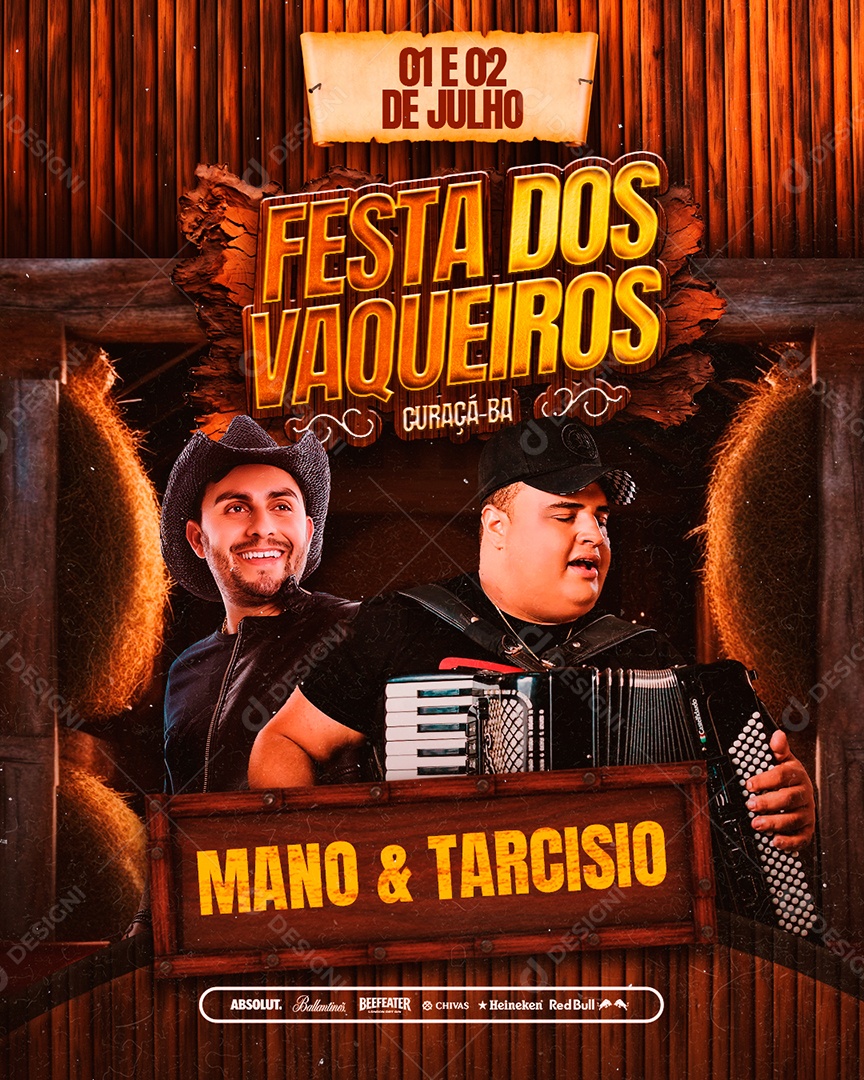Feed Flyer Festa Dos Vaqueiros Social Media PSD Editável