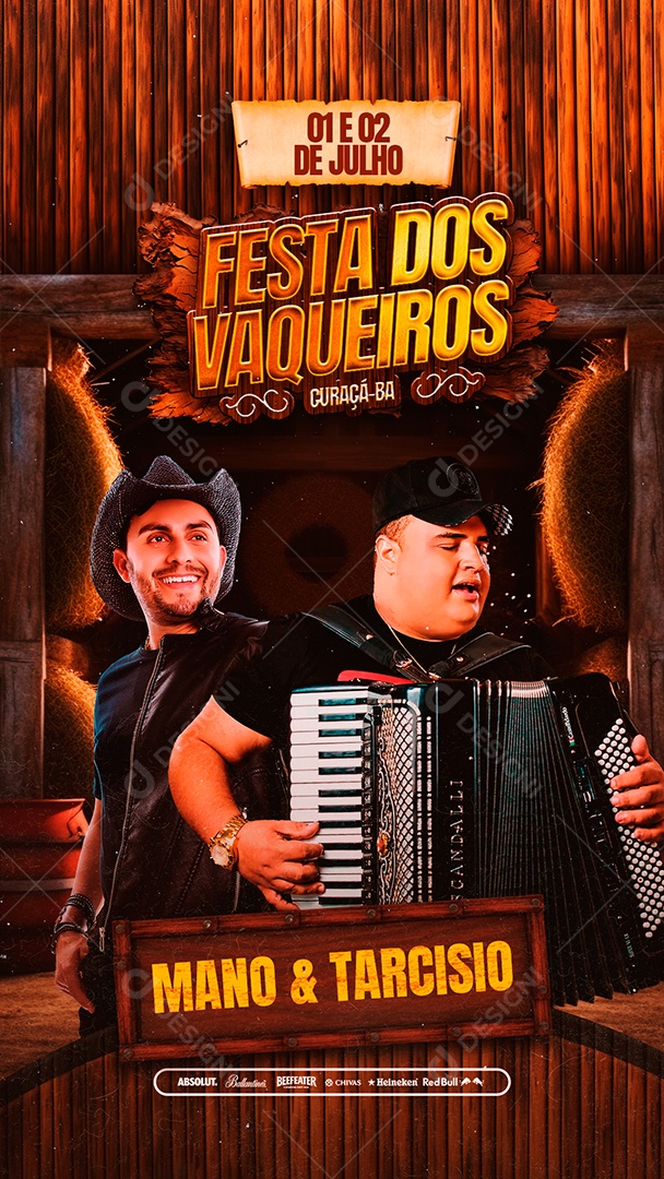 Feed Flyer Festa Dos Vaqueiros Social Media PSD Editável