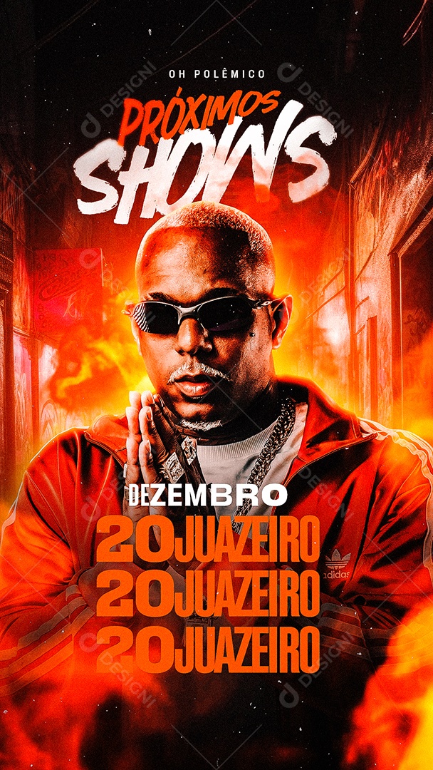 Story Flyer Próximos Shows Social Media PSD Editável
