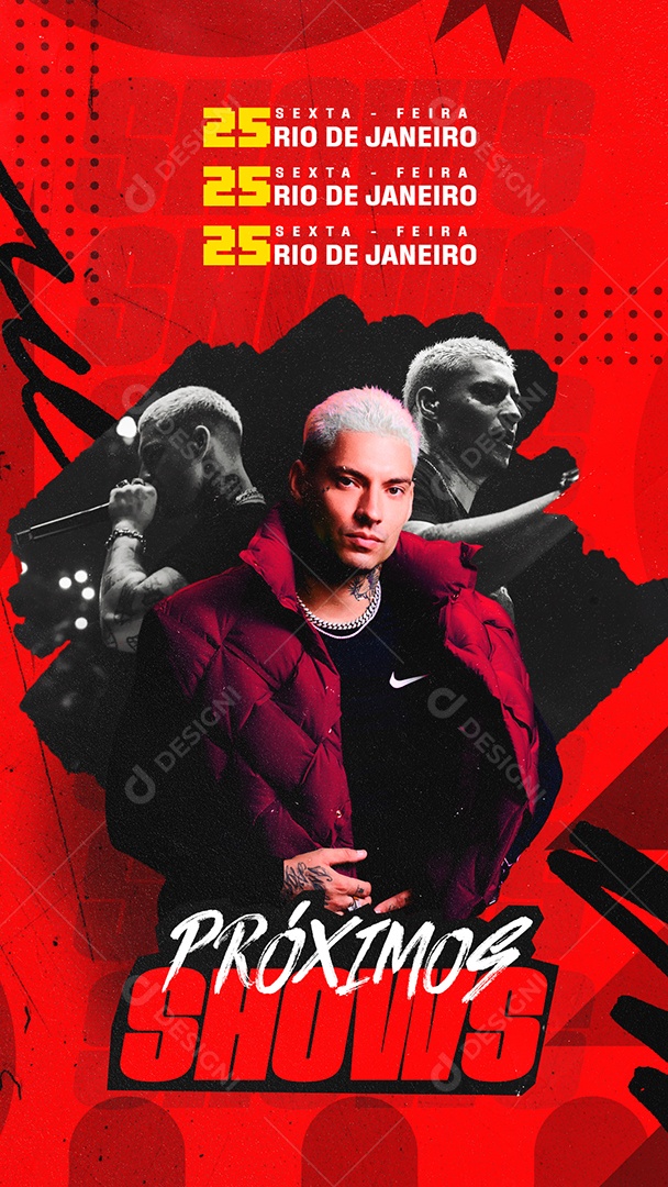 Story Flyer Próximos Shows Social Media PSD Editável