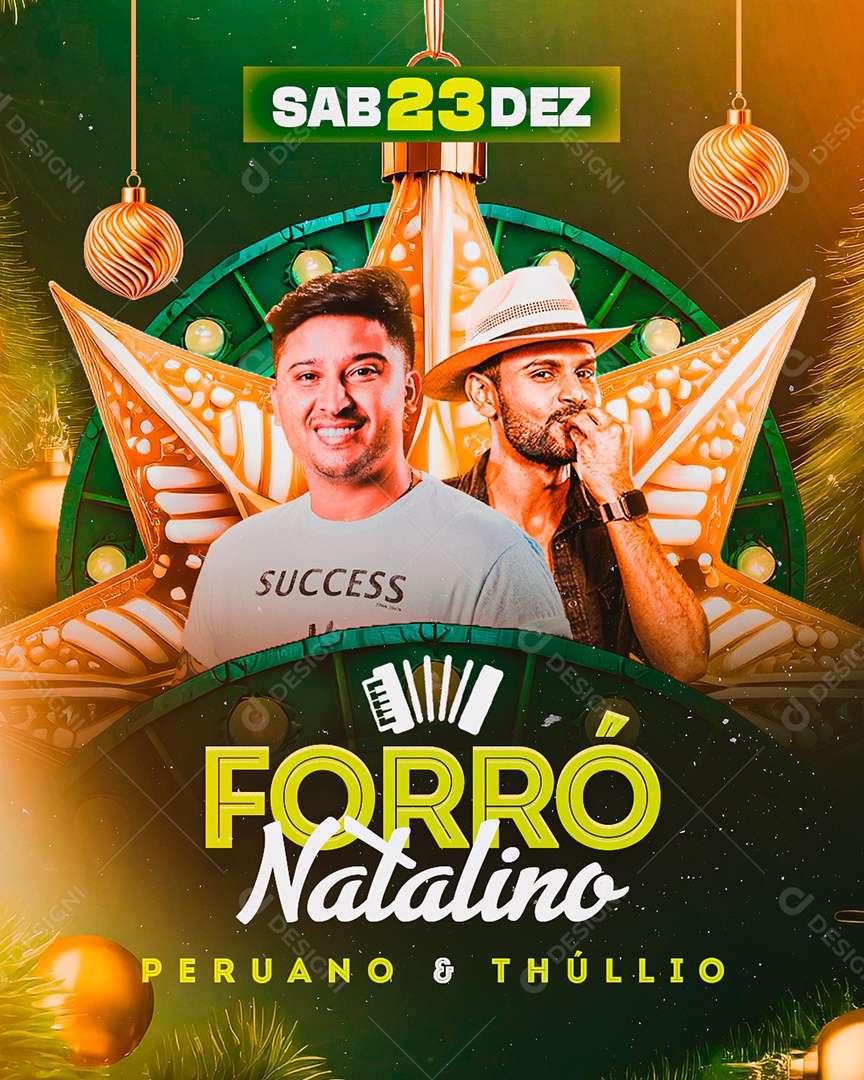 Feed Flyer Forró Natalino Social Media PSD Editável