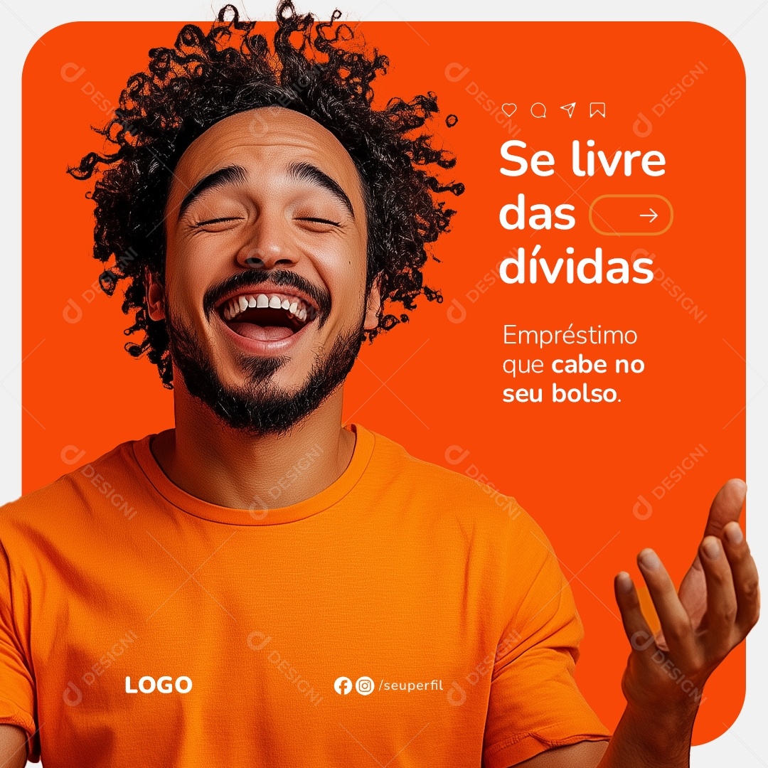 Empréstimo Que Cabe No Seu Bolso Social Media PSD Editável