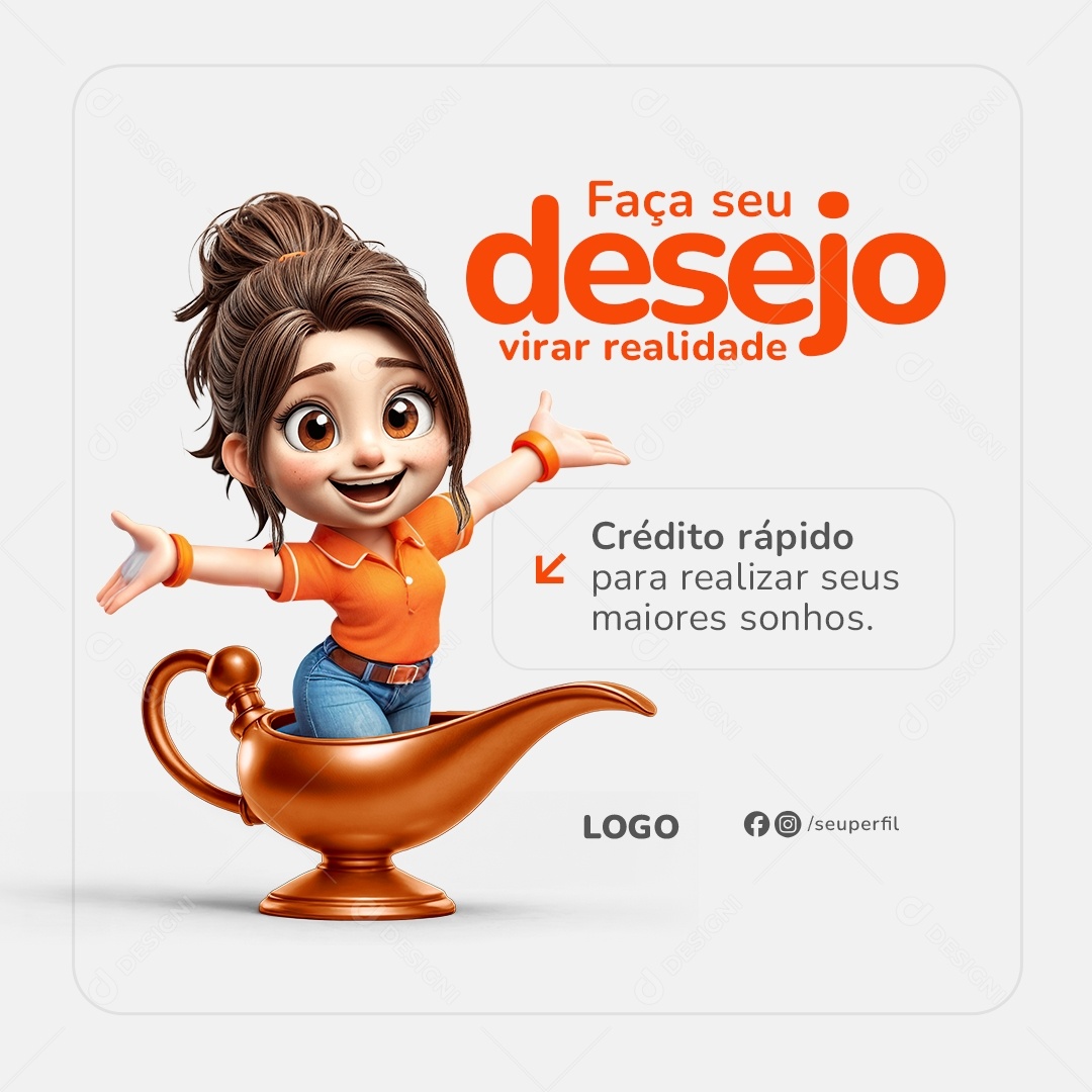 Empréstimo Crédito Social Media PSD Editável