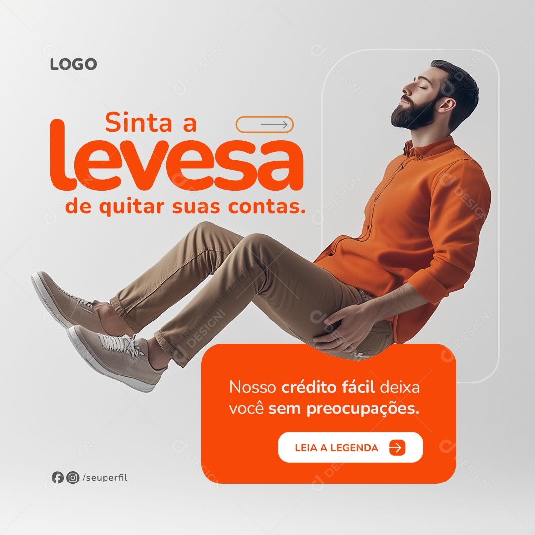 Empréstimo Crédito Social Media PSD Editável