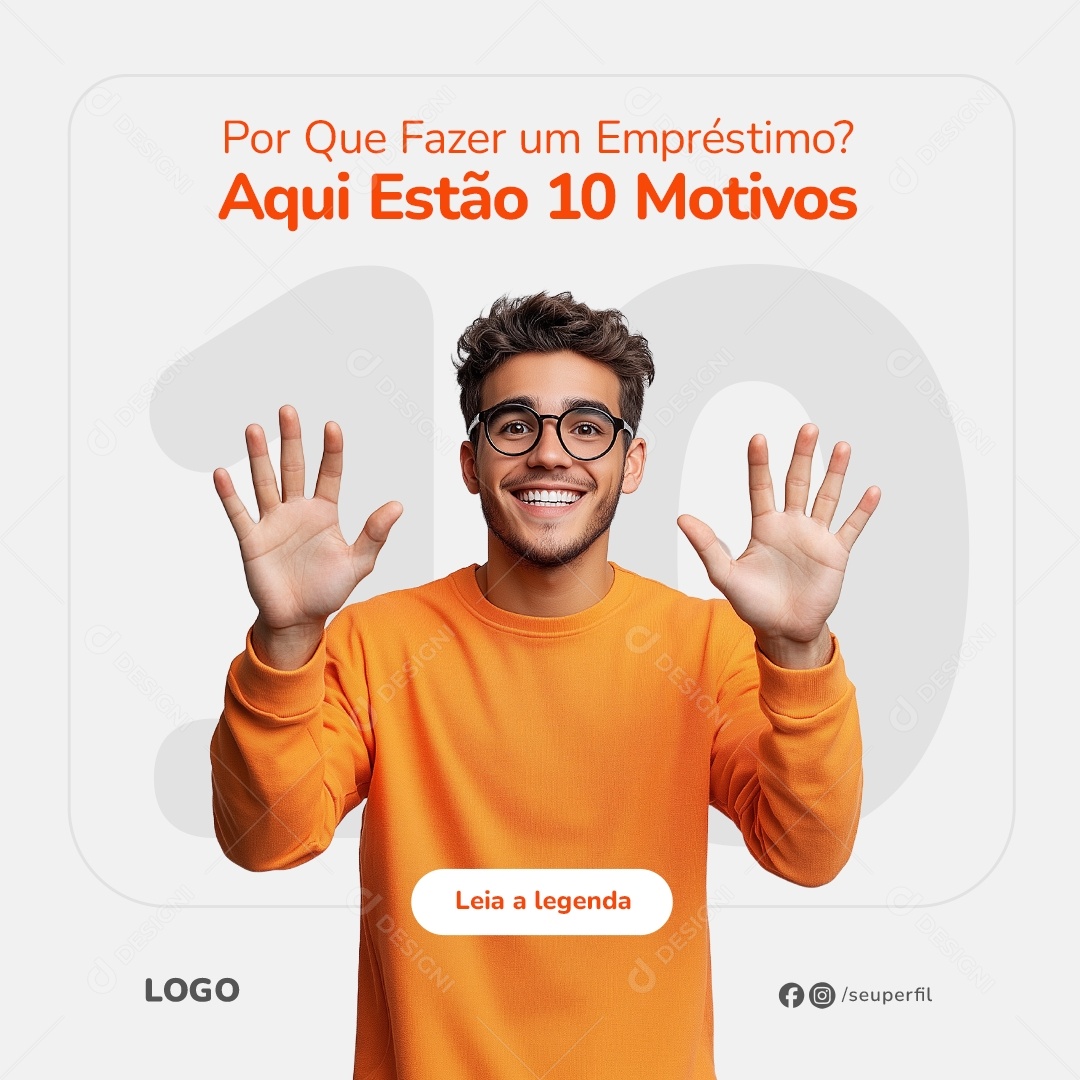 Por Que Fazer Um Empréstimo Social Media PSD Editável