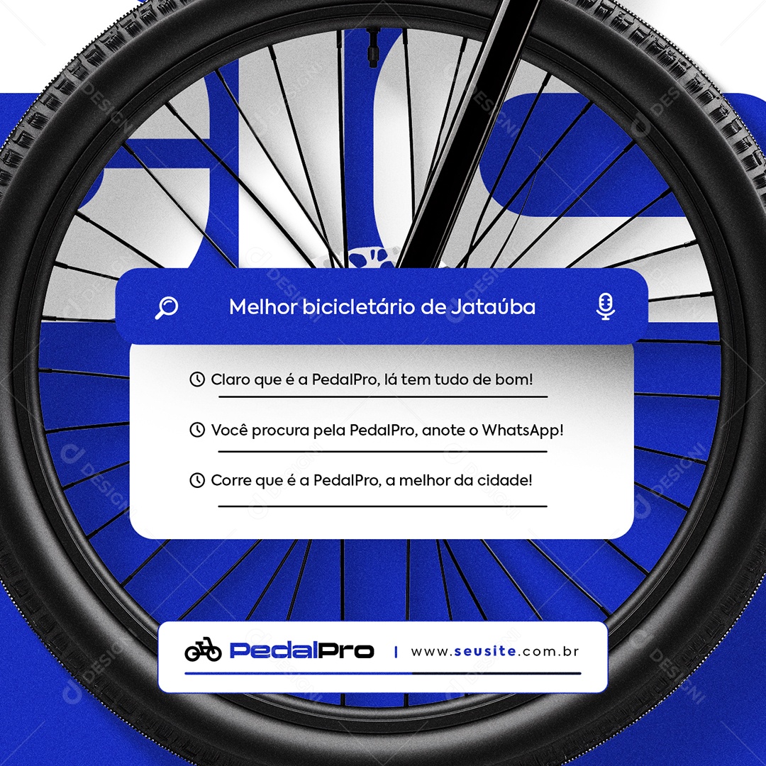 Bicicletaria Feedback Melhor Bicicletário Social Media PSD Editável