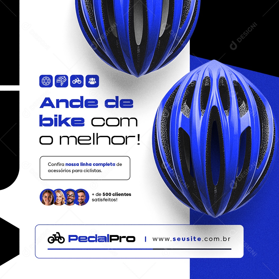 Bicicletaria Ande de Bike Com o Melhor Social Media PSD Editável