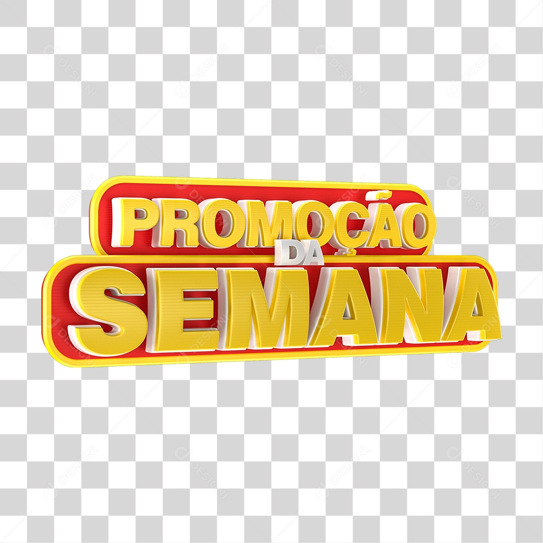 Selo 3D Promoção da Semana PNG Transparente