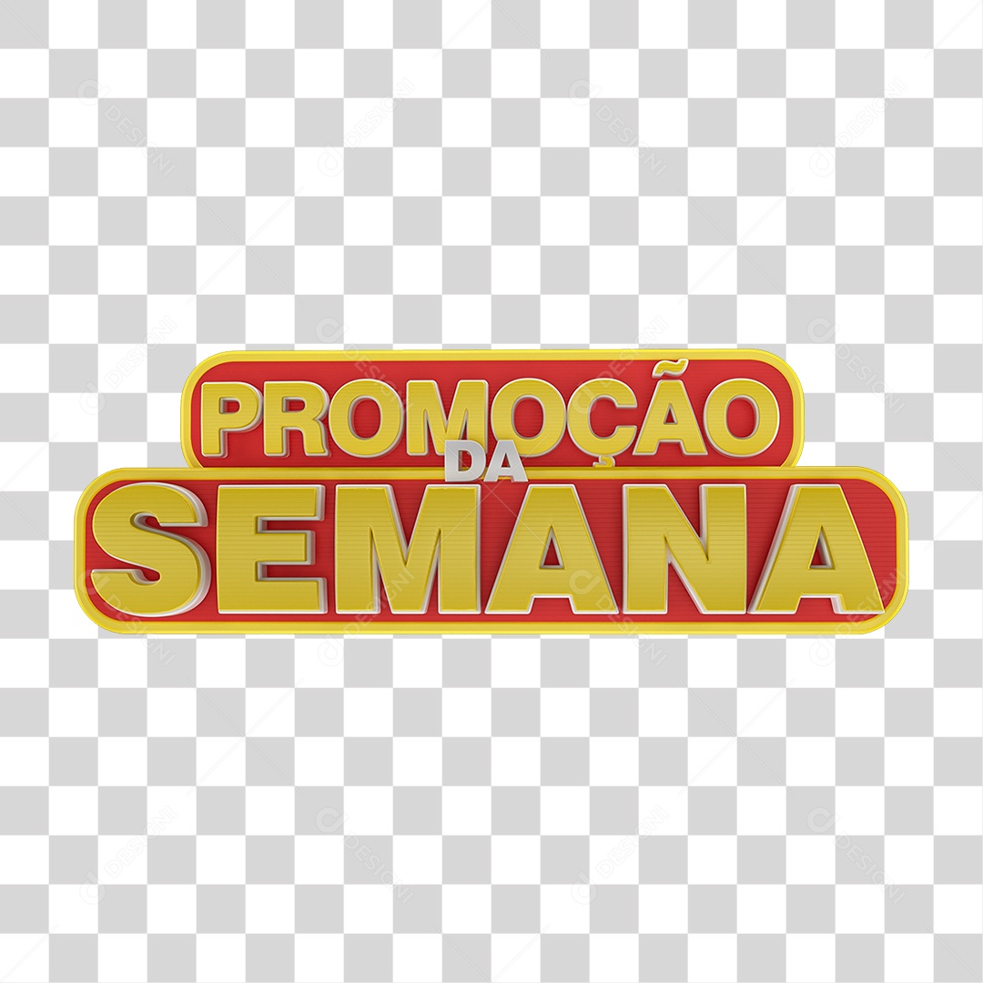 Selo 3D Promoção da Semana PNG Transparente