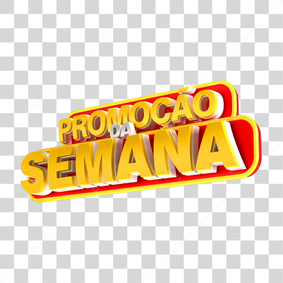Selo 3D Promoção da Semana PNG Transparente