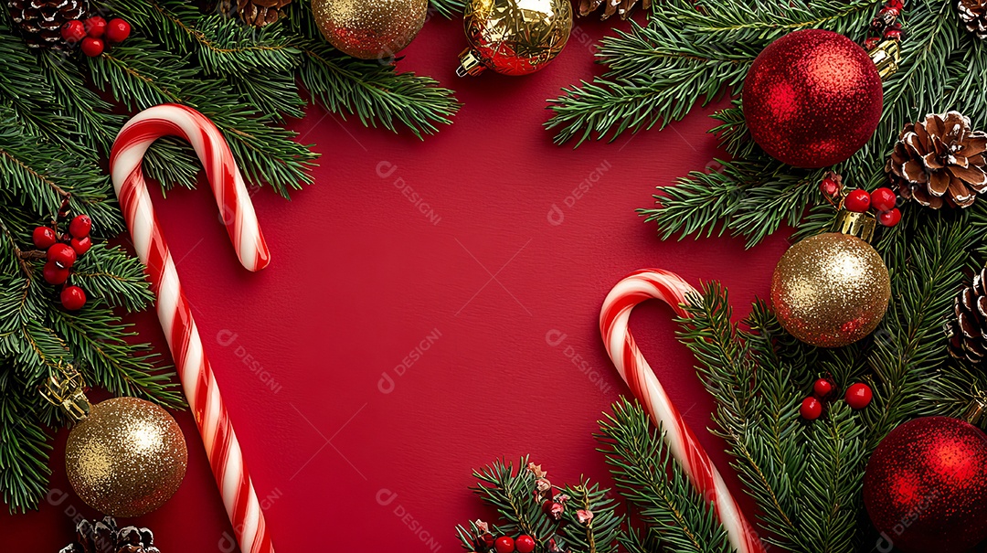 Um fundo festivo com um Natal