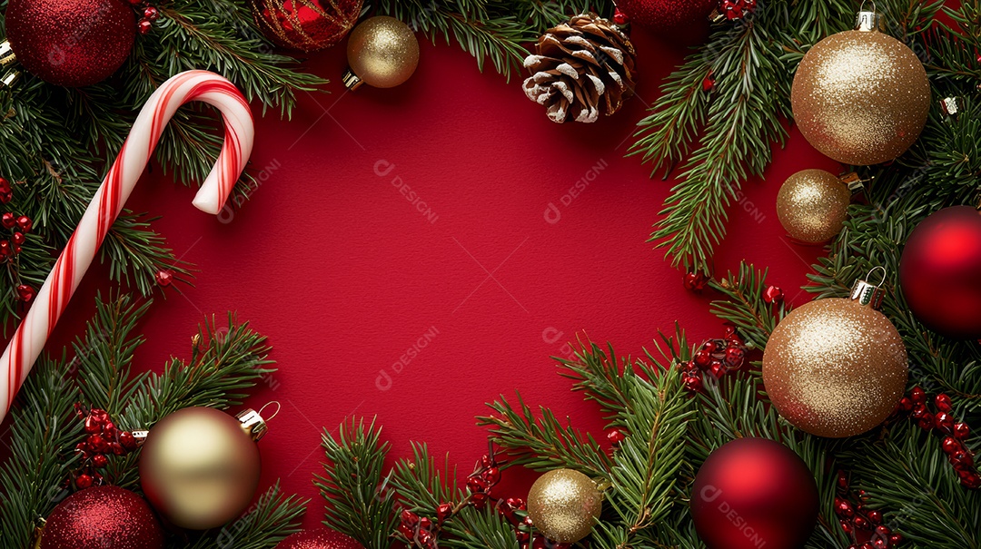 Um fundo festivo com um Natal