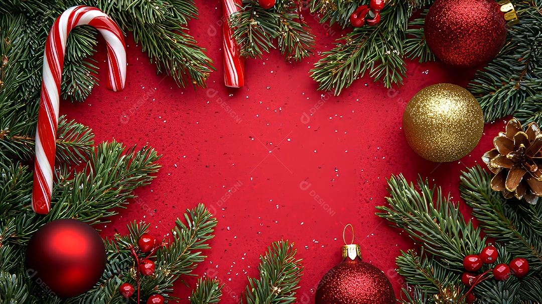 Um fundo festivo com um Natal