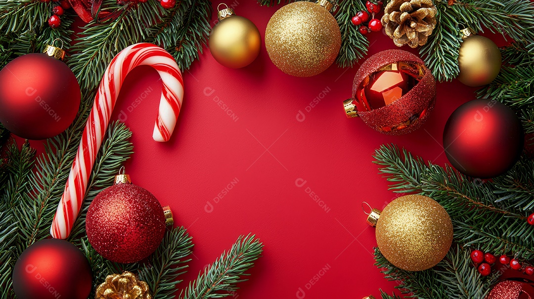 Um fundo festivo com um Natal