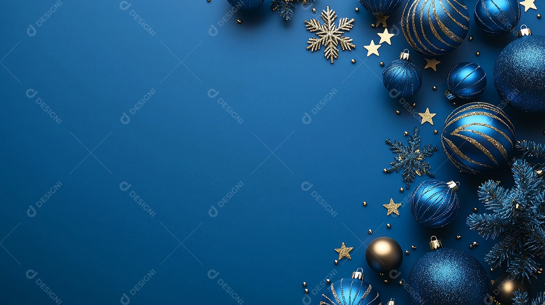 Fundo azul de natal com vagabundos de natal