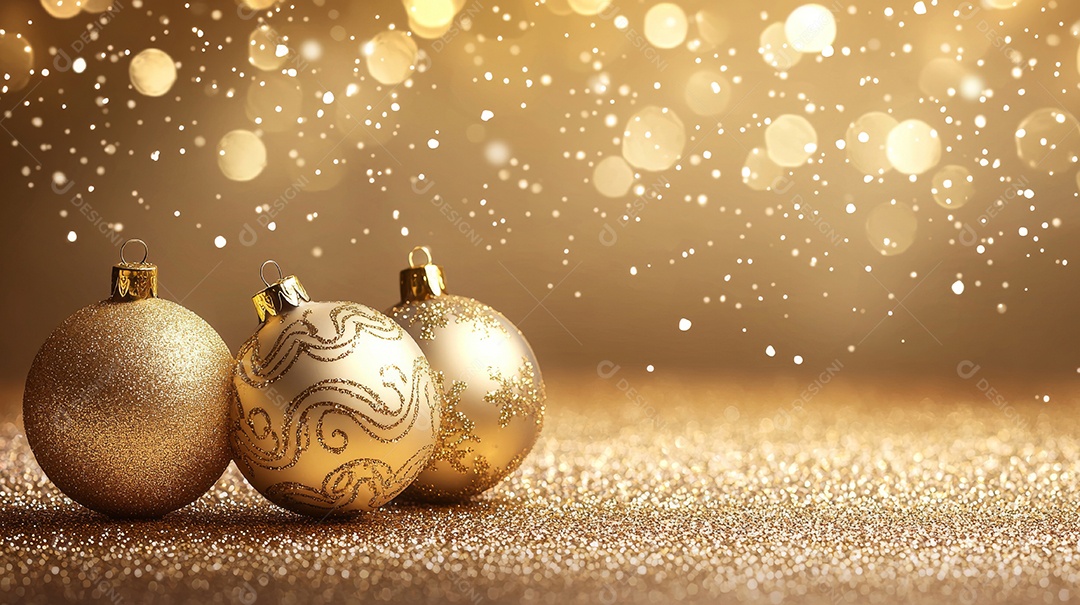 Fundo dourado de natal com natal