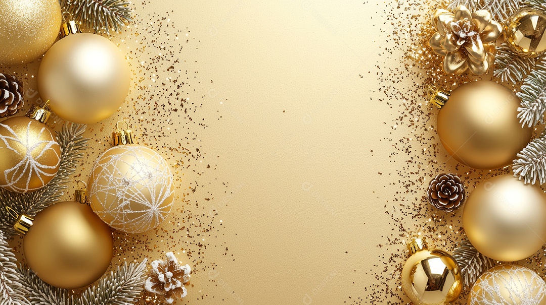 Fundo dourado de natal com natal