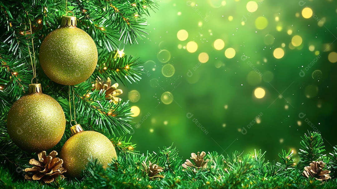 Fundo verde de natal com natal