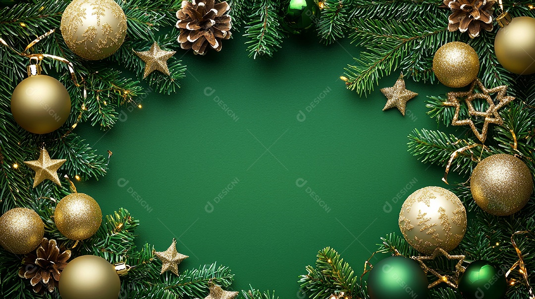 Fundo verde de natal com natal