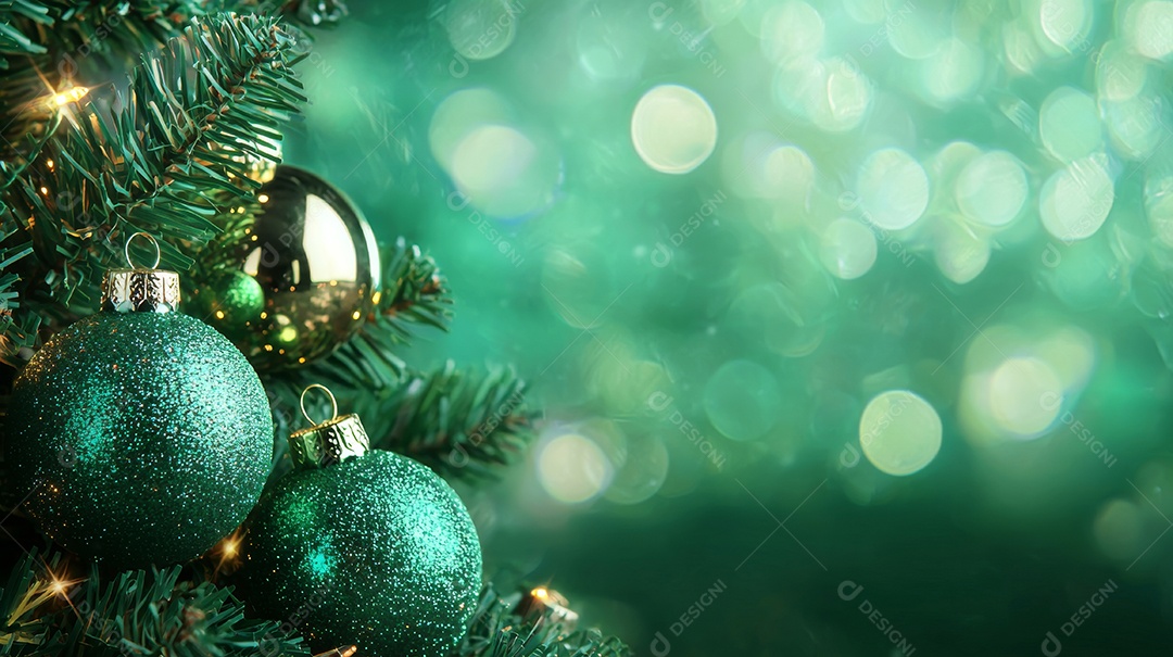 Fundo verde de natal com natal