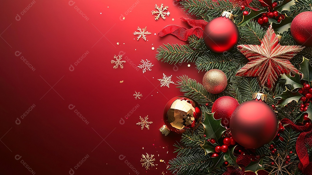 Um palco de Natal moderno em uma sala