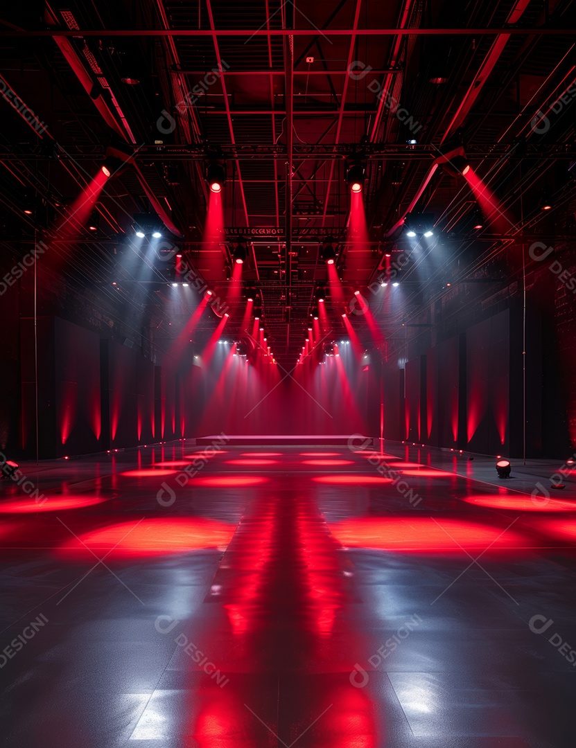 Um palco de Natal moderno em uma sala