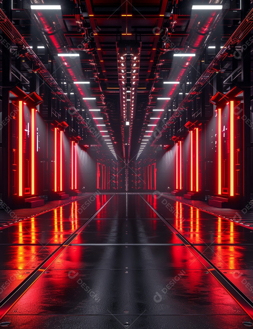 Um palco de Natal moderno em uma sala