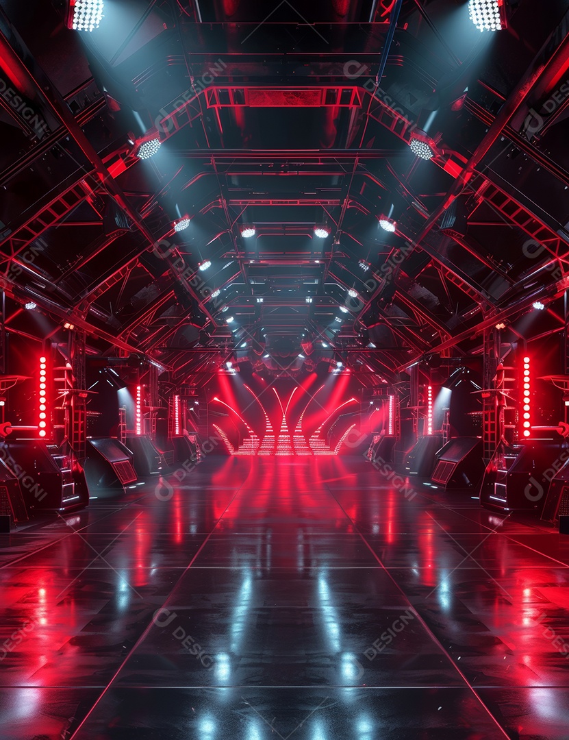 Um palco de Natal moderno em uma sala