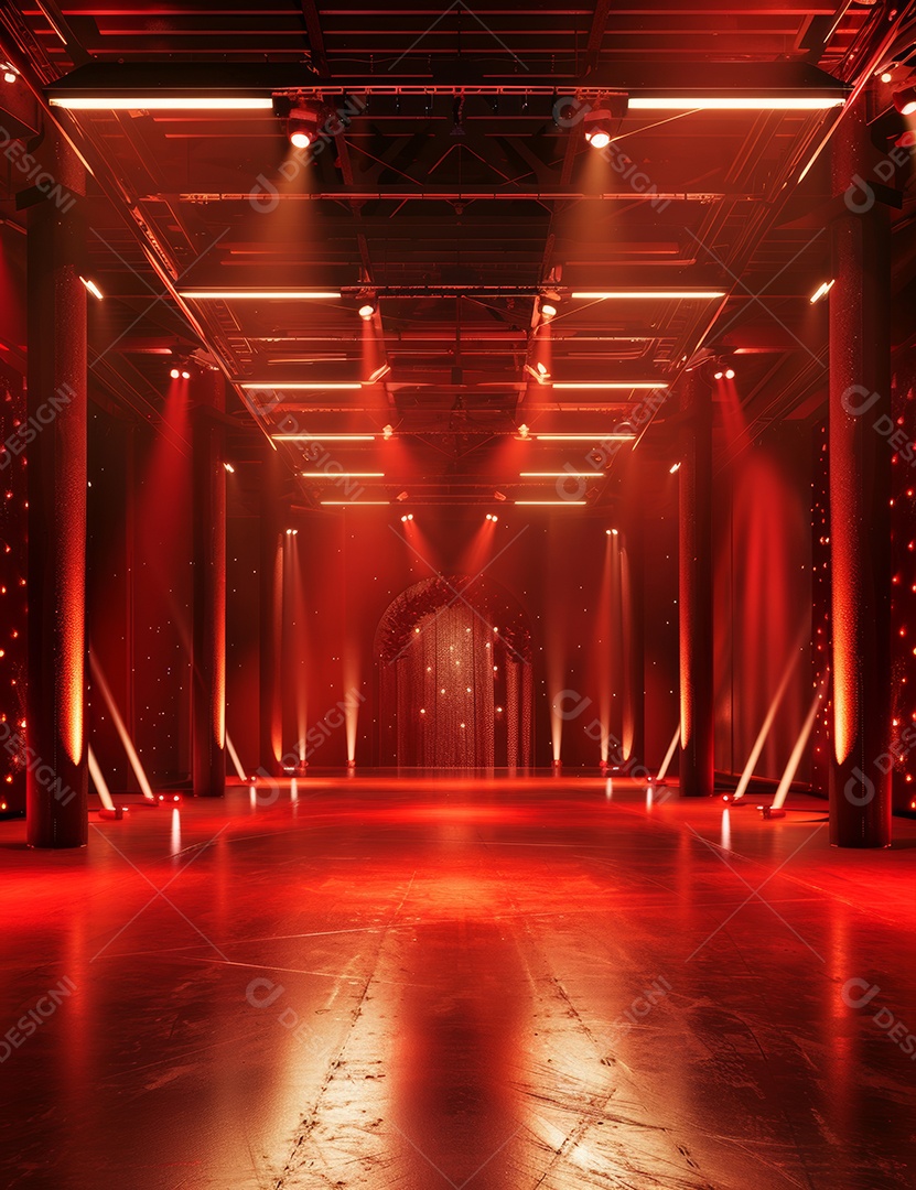 Um palco de Natal moderno em uma sala